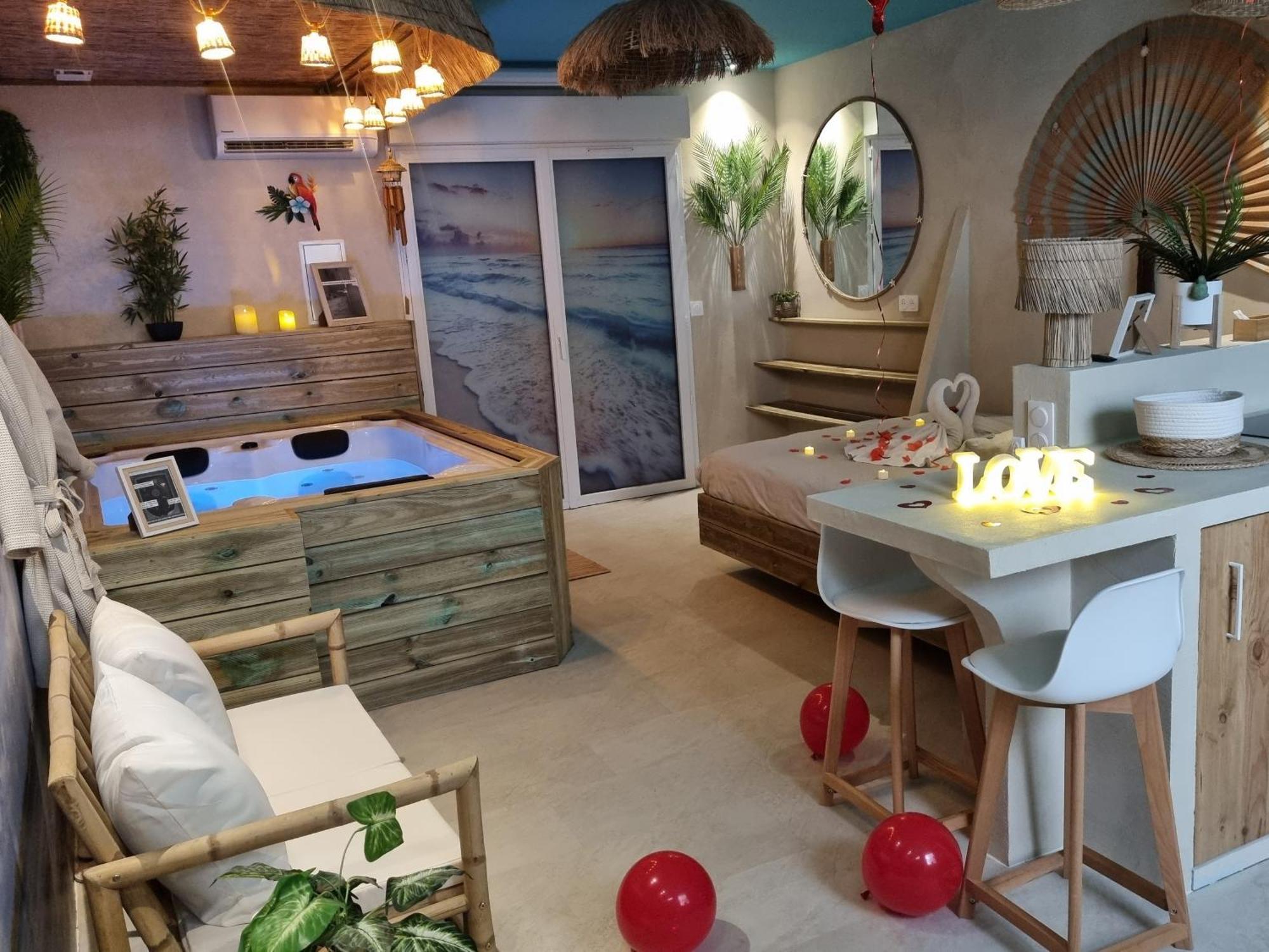 Les Spas De La Mer, Appart&Spa Aloha, 100M De La Plage, Plein Coeur Du Grau 勒格罗-迪鲁瓦 外观 照片