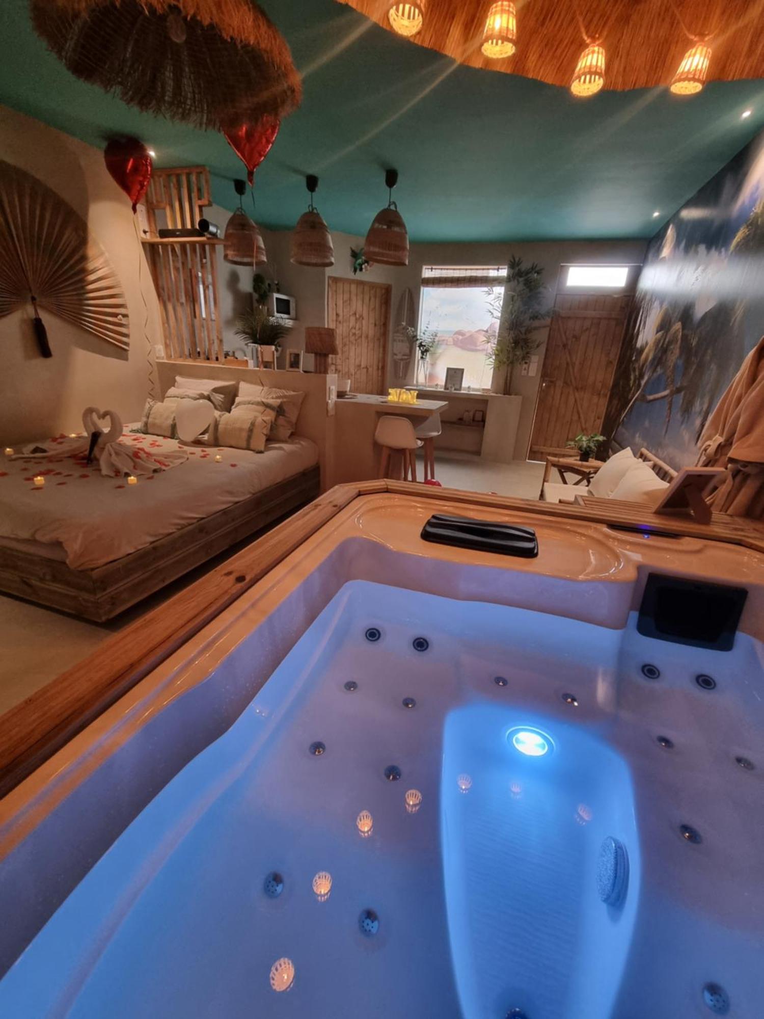 Les Spas De La Mer, Appart&Spa Aloha, 100M De La Plage, Plein Coeur Du Grau 勒格罗-迪鲁瓦 外观 照片