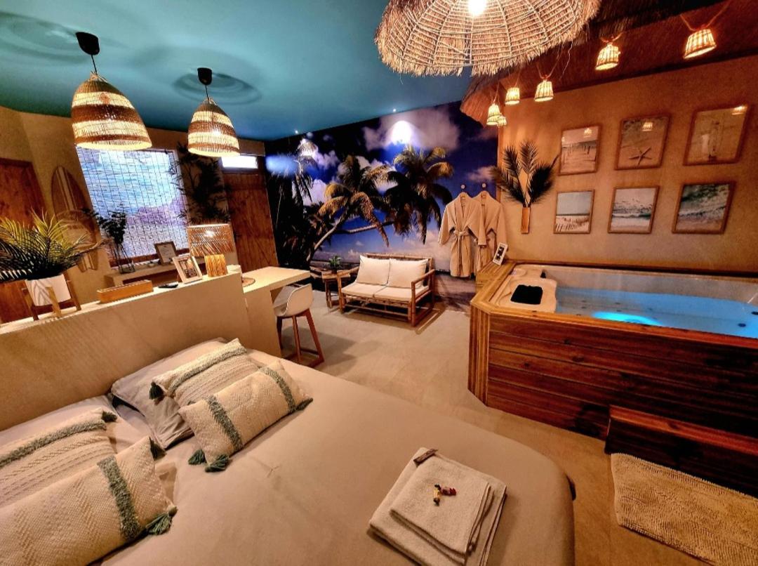 Les Spas De La Mer, Appart&Spa Aloha, 100M De La Plage, Plein Coeur Du Grau 勒格罗-迪鲁瓦 外观 照片