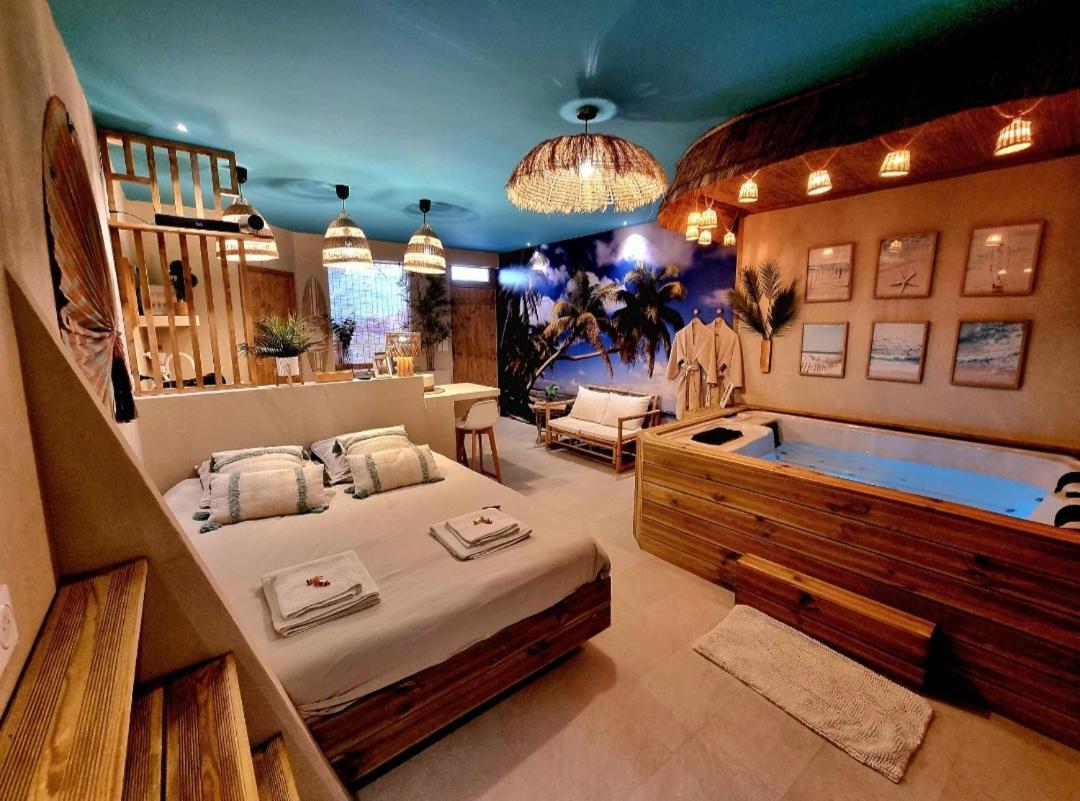 Les Spas De La Mer, Appart&Spa Aloha, 100M De La Plage, Plein Coeur Du Grau 勒格罗-迪鲁瓦 外观 照片